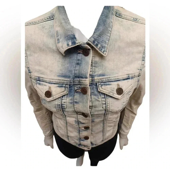 Mavi Acid Wash Light Wash Denim Jean Jacket Size XS - Picture 2 of 10